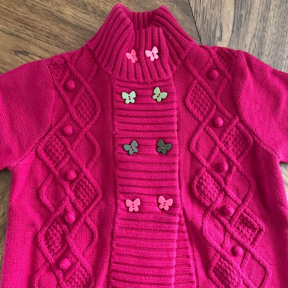 GYMBOREE raspberry sweater - girls size LARGE (10/12) - Picture 2 of 6